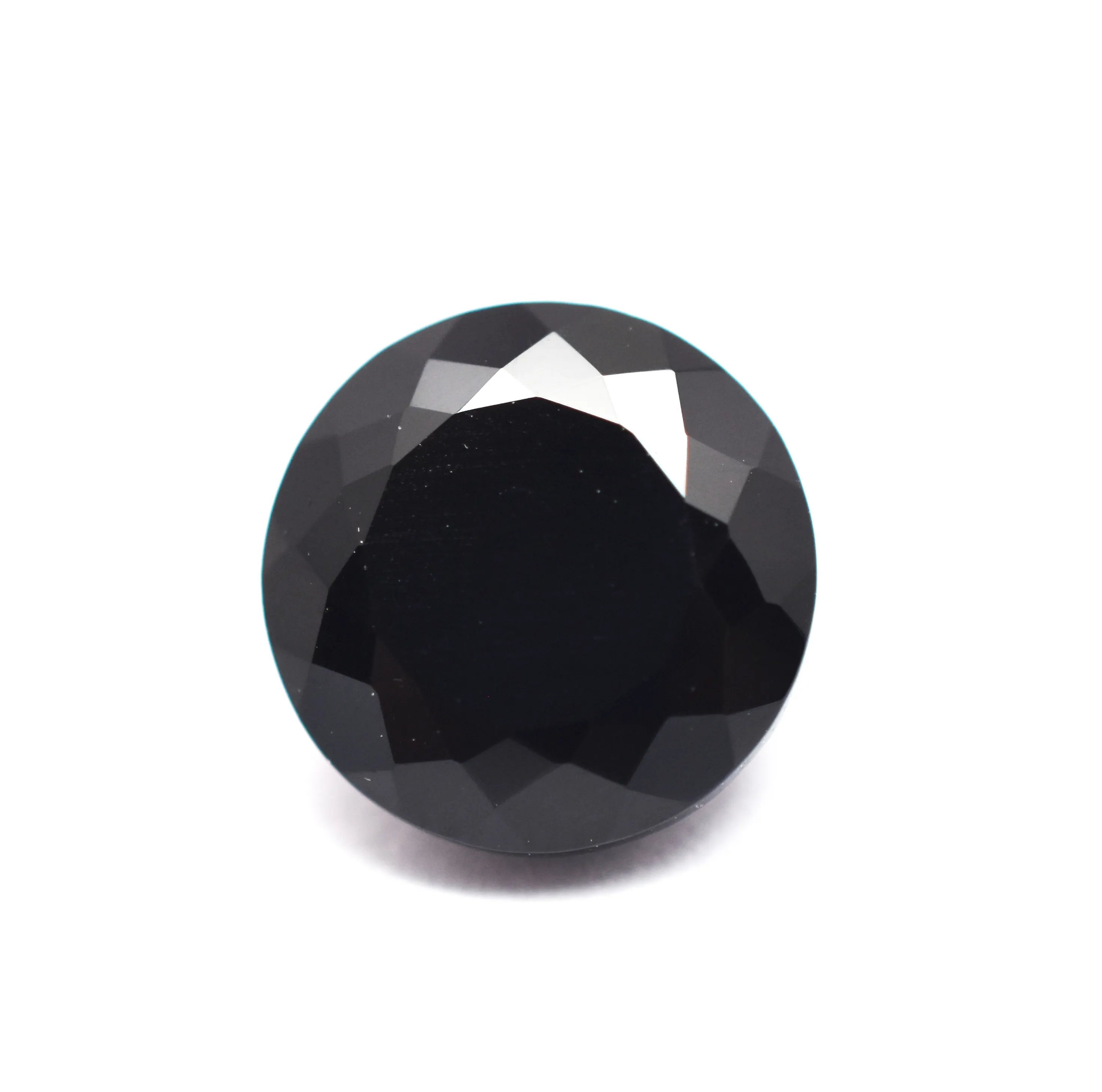 천연 블랙 오닉스 다이아몬드 컷 원석 3 mm 4 mm 5 mm 6 mm 보정 라운드 천연 느슨한 보석 보석 보석