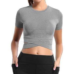 Pakistan Fabrication Femmes Crop Top Demi Manches O Cou Mode Porter Crop Top Pour Adultes - Product Image 2