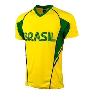 Maillot de sport pour homme, performance du Brésil, tailles adultes, manches courtes, t-shirt, maillot de football du Brésil, vente chaude - Product Image 1