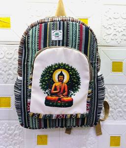 Mochilas y bolsos de noche de cáñamo unisex de diseñador hechos a mano con forro de algodón y cierre de cremallera-Moda sostenible ecológica - Product Image 6