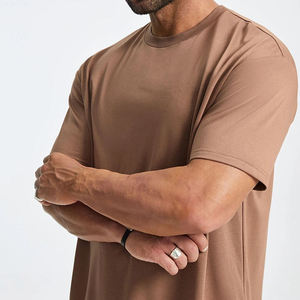 Conjunto de pantalones cortos y camiseta personalizada para hombre, 100% algodón orgánico, camiseta de gran tamaño con cuello redondo y hombros caídos, chándal de alta calidad para hombre - Product Image 3