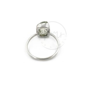 Hermosa aguamarina natural piedra preciosa cruda 925 plata esterlina marzo piedra natal anillo hecho a mano joyería para mujeres - Product Image 4