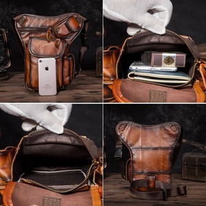 Minibook กระเป๋าหนังเครซี่ฮอสหนังแท้สะพายไหล่เดียวกลางแจ้งกีฬากระเป๋าคาดอกสำหรับ LWB-0075ผู้ชาย - Product Image 3