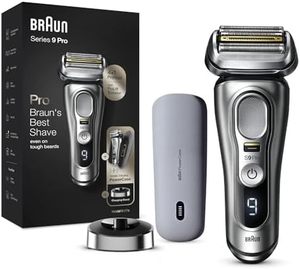 Afeitadora eléctrica original Braun Serie 9, recortadora de precisión en seco y húmedo, recarga/Afeitadora eléctrica Braun 9427s Serie 9 Pro en seco y húmedo - Product Image 4