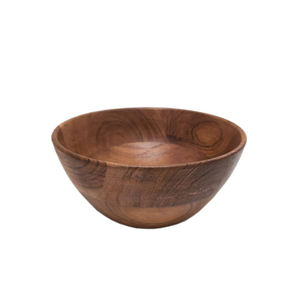 Cuencos para servir hechos a mano color natural madera forma redonda frutero marrón acabado para mesa Hogar y hoteles comida y aperitivos - Product Image 1