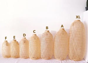 Best Price Hand Woven Natural Bamboo Rattan Lighting Decor Pendent <b>Hanging</b> <b>Lampshade</b> Cover Cheap High Quality - Product Image 2