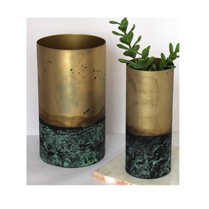 Maceta de Metal de lujo hecha a mano, forma personalizada, diseño único, elegante, India, elegante, más vendida para aplicaciones de jardín - Product Image 5