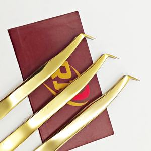 Pinces à épiler professionnelles de précision anti-magnétiques en acier inoxydable antistatiques durables pour extensions de cils Mega Volume Classic Lashes - Product Image 6