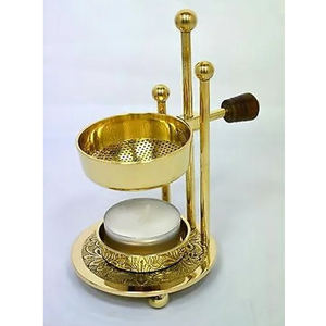 Nuevo quemador de incienso decorativo de mesa con cuenco ajustable de malla quemador de aroma de fragancia de aire acabado dorado a precios aceptables - Product Image 4