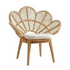 Chaise à fleurs en rotin vintage et naturel faite à la main meubles de salon décoration d'intérieur du Vietnam artisanat de haute qualité - Product Image 3