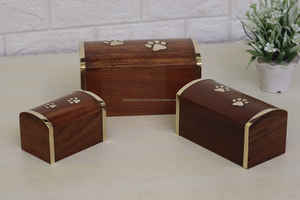 Urne funéraire en frêne pour animaux de compagnie Urne pour adultes cercueil en bois pour animaux de compagnie - Product Image 4