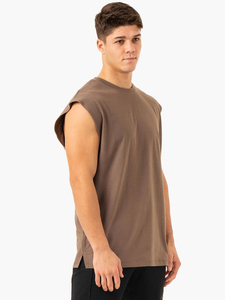 Vente en gros de haute qualité Logo personnalisé hommes débardeurs couleur unie grande taille respirant gymnastique entraînement sans manches débardeur hommes - Product Image 5