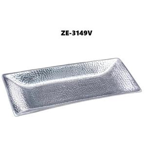 Bandeja de Metal Hecha a Mano para Sala de Estar Elegante, Bandeja Redonda Alargada de Metal, Fabricada por Zahid Exports en India, Gran Mayorista - Product Image 3