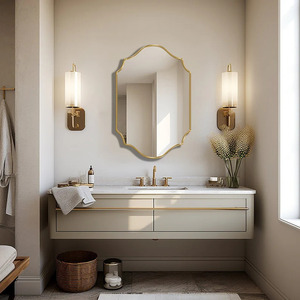 Elegant Unique Shaped <b>Mirror</b> Stylish Wall Decor for Any Room Modern <b>Mirror</b> Sleek and Contemporary Design for Home Interiors - Product Image 1