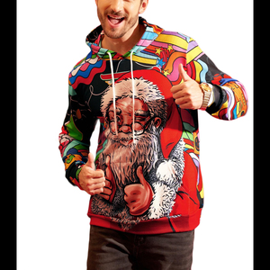 Sudadera con Capucha Navideña, Cálida y Acogedora, de Felpa, Informal, para Hombre, Adolescentes, Regalo, Estilo Moderno, Navidad, Amor, Diversión - Product Image 3