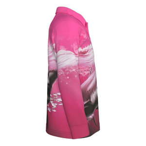 2025 impression de logo personnalisé grande taille hommes polos t-shirts UPF50 + séchage rapide sublimation impression à manches longues vêtements de pêche polos - Product Image 2