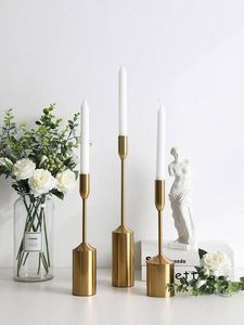 Pièce maîtresse de bougeoir moderne en métal pour les mariages fêtes style intérieur de la maison restaurants cafés et bureaux de luxe - Product Image 5