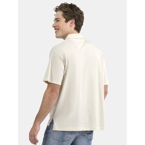 Novedad de verano, polos de manga corta para hombre, ropa de trabajo de Color sólido, Camiseta de algodón, jersey de solapa informal, ropa, Tops, azul y blanco - Product Image 3