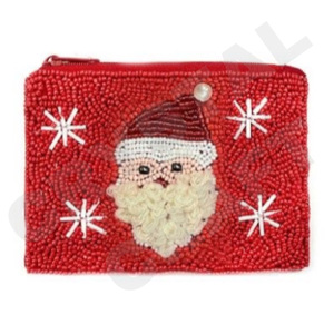 Monedero con cuentas de semillas de cara sonriente Hermoso accesorio de moda con características de accesorios de moda - Product Image 3