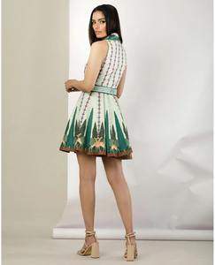 Robe indienne en coton imprimé bloc à la main nouvelle mode décontractée vêtements d'été taille naturelle tissé méthode de tissage cadeau de la saint-valentin - Product Image 2