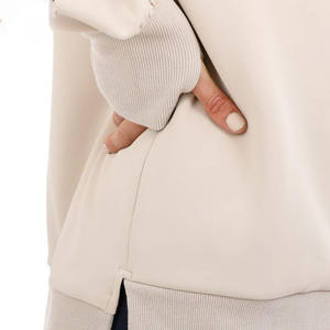 Coupe-vent surdimensionné 100% coton brodé personnalisé Streetwear sweats à capuche pour femmes Service OEM - Product Image 3