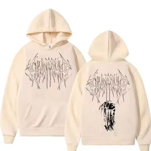 เสื้อสเวตเตอร์มีฮู้ดผ้าฟลีซสำหรับผู้ชาย, เสื้อสเวตเชิ้ตลำลองผ้าฝ้าย100% โอเวอร์ไซส์ลายกราฟิกสำหรับฤดูหนาว - Product Image 2