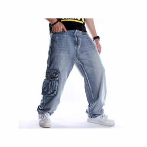 High Quality Baggy <b>Skater</b> <b>Jeans</b> Wide Leg OEM Custom Style Button Fashionable Breathable Design for Winter <b>Men's</b> <b>Jeans</b> - Product Image 5