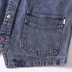 2025 automne hommes rétro Denim Cargo gilet lavé coton Multi poche sans manches col en V décontracté mode extérieur respirant bouton - Product Image 5