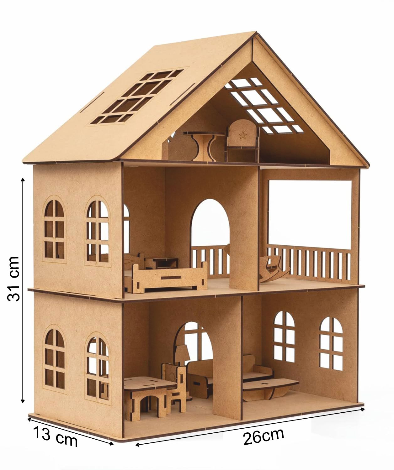 MDF Doll Houses Elegant Durable Kids' Playsets