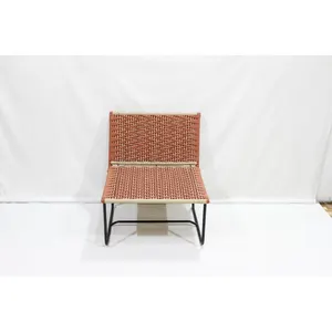 International Standard Dining Chair Modern Garden Furniture Steel Frame Woven Wicker Outdoor For Hotel Patio Home Office