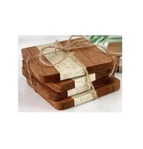 Vente chaude luxe pierre caboteur haute qualité marbre et bois sous-verres pour boissons pour mariage décorations pour la maison - Product Image 5