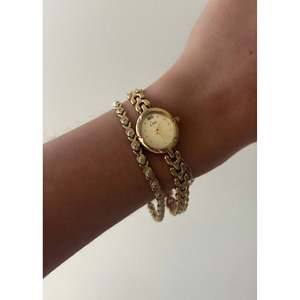 High Quality Vintage Wishbone Limit Wristwatch Luxury Analog Dial with Quartz Movement Yellow <b>Gold</b> Bronze Case Band <b>Seiko</b> Brand - Product Image 2