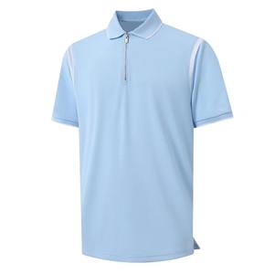 SIBRIN T-shirt polo à fermeture éclair de qualité supérieure fabriqué en usine avec logo personnalisé T-shirt unisexe à manches courtes de golf athlétique décontracté à col - Product Image 1