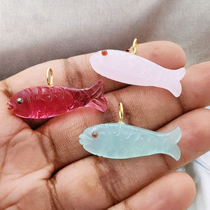 Péridot Quartz Poisson Sculpté 5mm Boucle Plaqué Or 925 Argent Charme Péridot 21x11mm Poisson Sculpture Pendentif Breloques En Gros Fournisseurs - Product Image 6