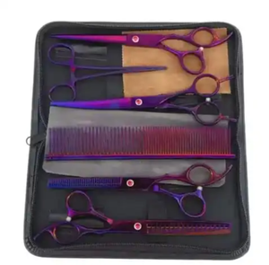 Produits pour animaux de compagnie Ensemble professionnel de ciseaux de toilettage de poils de chien Ciseaux en acier inoxydable Ciseaux garnis de poils de chat et de chien - Product Image 2