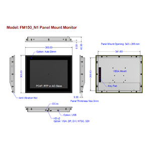 Không Quạt Màn Hình LCD công nghiệp với cho <span class=keywords><strong>HDMI</strong></span> video đầu vào và tùy chọn <span class=keywords><strong>VGA</strong></span> HD-SDI hoặc <span class=keywords><strong>BNC</strong></span> kết nối - Product Image 3