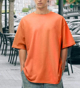 Camiseta de gran tamaño con hombros caídos, venta al por mayor, opción de colores sólidos, camiseta lisa en blanco 280 GSM 100% de algodón para hombres, personalizada con su marca - Product Image 5