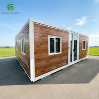 Maisons préfabriquées de 20 pieds, 2 chambres, maison modulaire de luxe, maison préfabriquée à plusieurs étages, design personnalisé, villa à toit plat, usage résidentiel