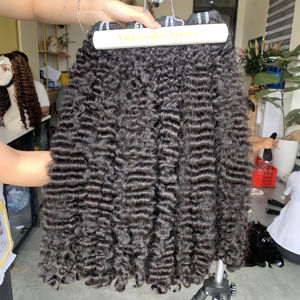 Vente en gros d'extensions de cheveux humains vietnamiens naturels 30 pouces Curl Style brut donneur unique eurasien couleur tissage paquet - Product Image 1