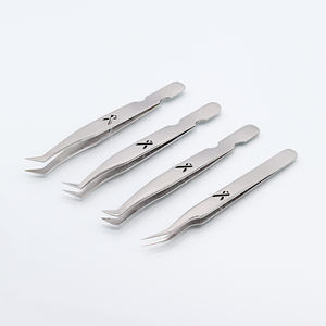 Pince à épiler d'extension de cils à pointe en fibre de fabrication professionnelle - Product Image 1