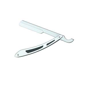 Navaja de Afeitar Profesional para Barbería y Barba UBI de Acero con Alto Contenido de Carbono, de un Solo Filo con Sistema de Cuchillas Reemplazables - Product Image 1