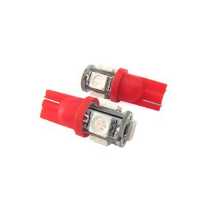 T10 W5W 5 SMD 5050 rosso lampada LED 12V luci di parcheggio-auto e moto/luci e lampadine - Product Image 1