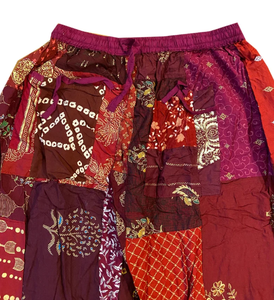 Pantalones bombachos de retazos al por mayor de temporada, ropa transpirable para festivales de verano con bolsillos para mujeres y hombres, cintura elástica - Product Image 2