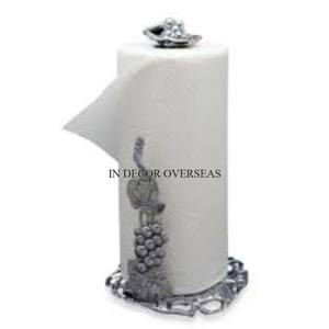 Porte-serviettes en papier moulé en aluminium poli brillant gravé de couleur argent de créateur unique le plus chic à un prix impressionnant - Product Image 6