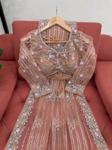 Premium Soft <strong>Net</strong> <strong>Saree</strong> with Intricate Thread &amp; Sequin Embroidery Luxury <strong>Saree</strong> &amp; Blouse Stunning Handcrafted <strong>Design</strong> - Product Image 5