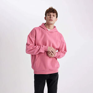 Sudadera con capucha informal de gran tamaño para hombre, transpirable, bordado 3D, forro polar francés, 100% algodón - Product Image 4