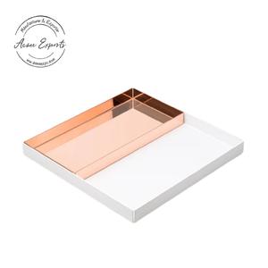 Plateau rectangulaire en métal martelé doré Design élégant pour le rangement de la décoration de service Parfait pour les événements, les repas ou les cadeaux - Product Image 6