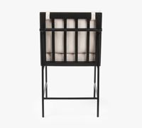 Chaise de salle à manger en métal forgé sur mesure, de luxe moderne, pour hôtel, restaurant, appartement, bar, maison, bureau, salle de sport
