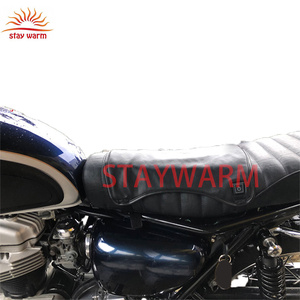 Cojín de asiento eléctrico de cuero PU para motocicleta, almohadilla calefactable de 12v - Product Image 5