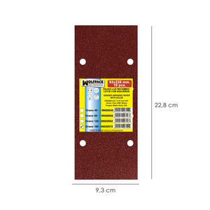 Ricambi per Carta Abrasiva con Velcro 93x228 mm con Fori Grana 180 (10 Pezzi) - Product Image 4